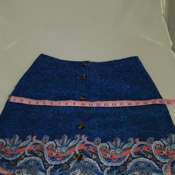 Lands End Blue Geometric Skirt - Picture 7 of 7